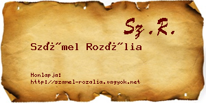Számel Rozália névjegykártya
