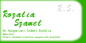 rozalia szamel business card