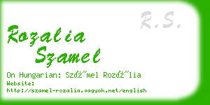 rozalia szamel business card